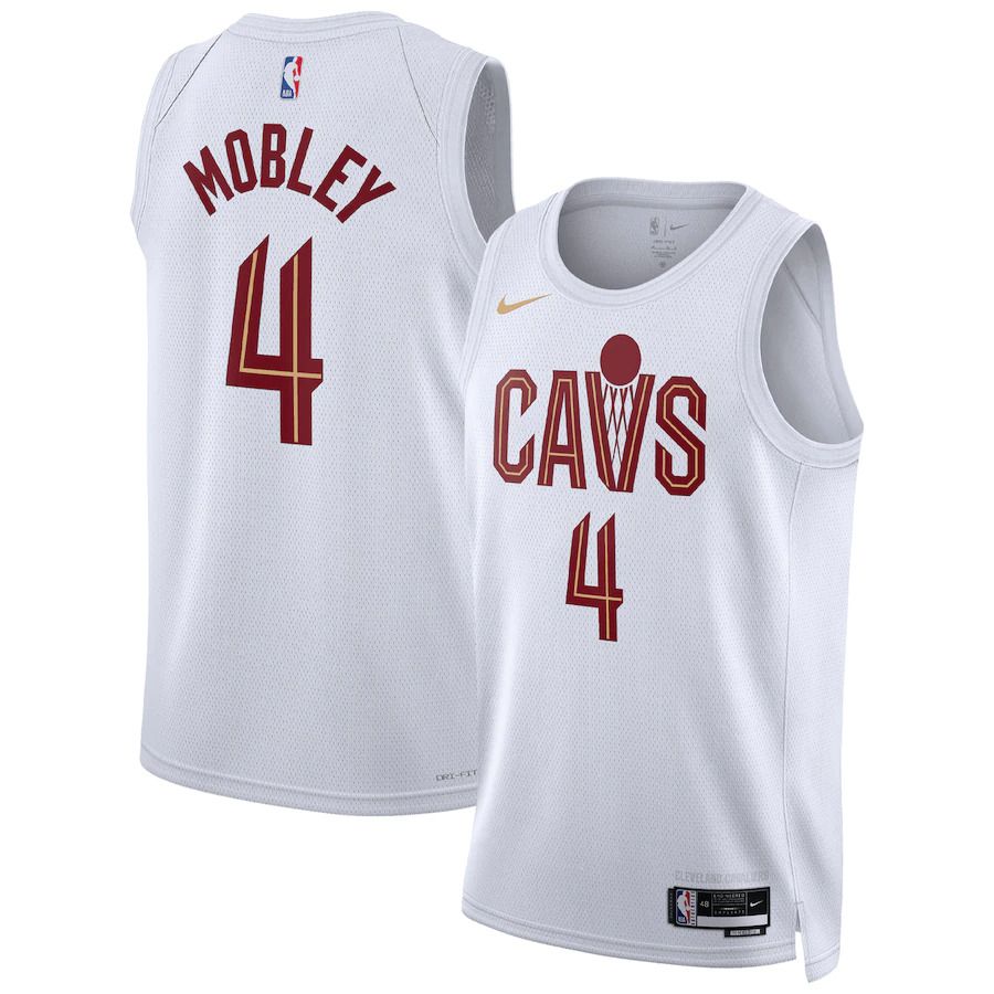 Men Cleveland Cavaliers #4 Evan Mobley Nike White Association Edition 2022-23 Swingman NBA Jersey->cleveland cavaliers->NBA Jersey
